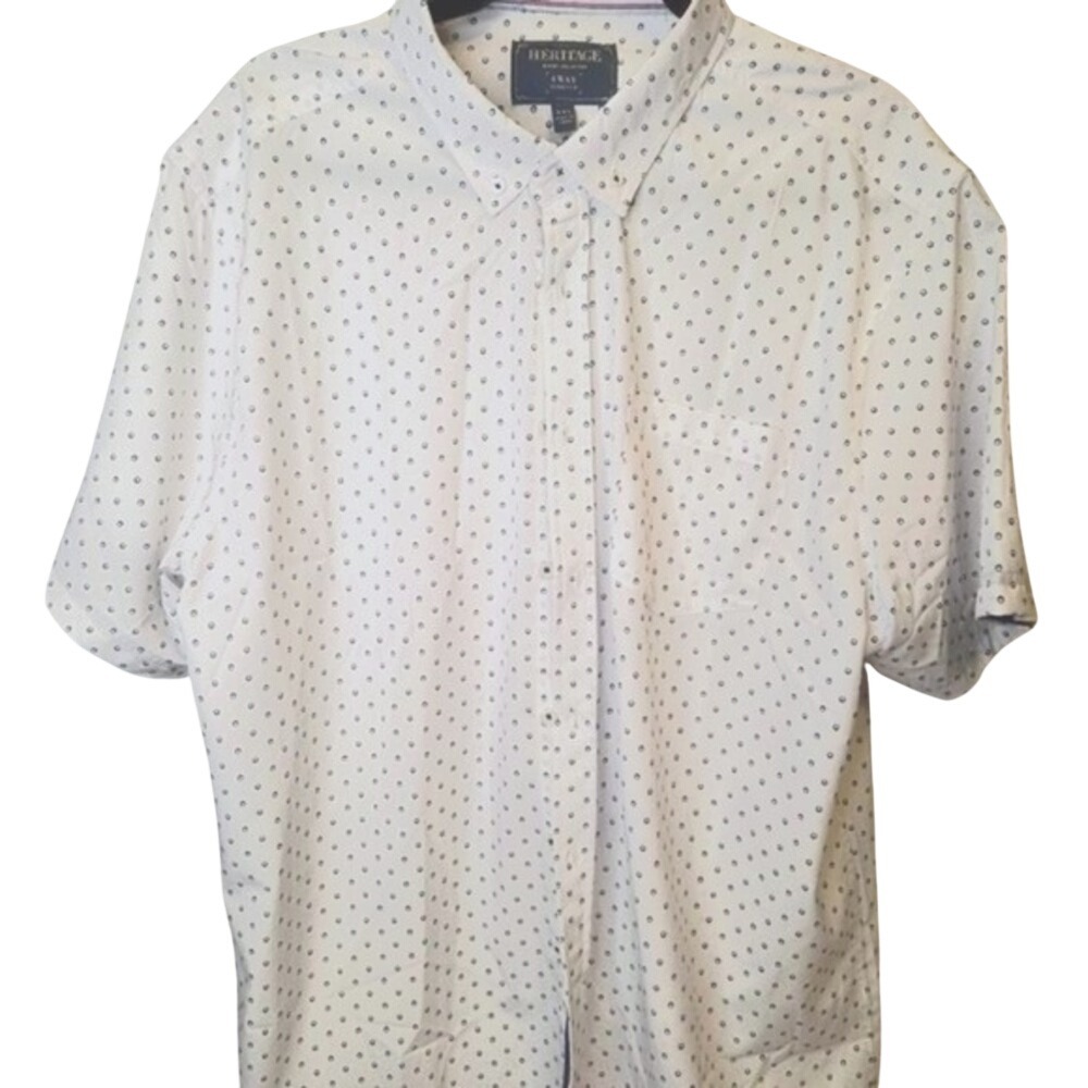 Heritage report collection the art of shirt making Short Sleeve button Size XXL